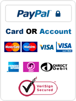We accept all major credit and debit cards, as well as PayPal.