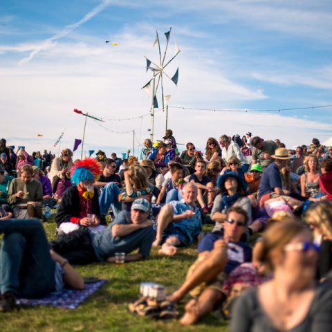 Crowd in the sun at Solfest